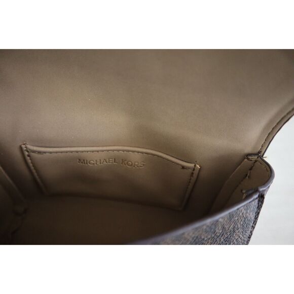 Michael Kors 556353C 235 Women Sz S/M Brown MK Logo Fanny Pack Waist Belt Bag - Picture 6 of 9